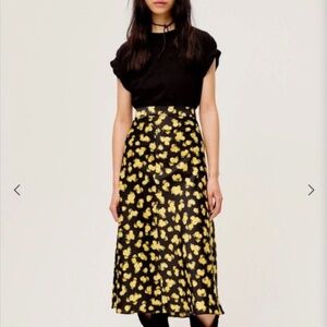 For Love & Lemons Lillian Maxi Skirt in Marigold